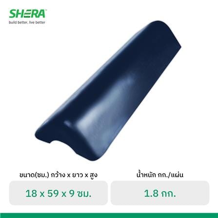 ครอบตกแต่งปิดชาย ลอนคู่ เฌอร่า 18x59x9 ซม. สีเดนิม_2