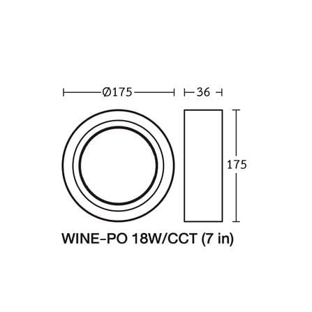 ดาวน์ไลท์ LED BEC WINE-PO 7 นิ้ว 18 วัตต์ DAYLIGHT/COOL WHITE/WARM WHITE สีขาว_4