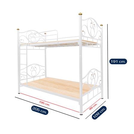 เตียง 2 ชั้น THAIBULL SSTLOT2F-0141 สีขาว_8