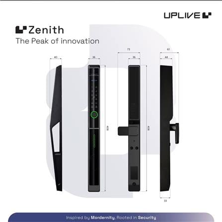 กลอนประตูดิจิตอล UPLIVE Z7F (ZENITH F) สีดำ_7