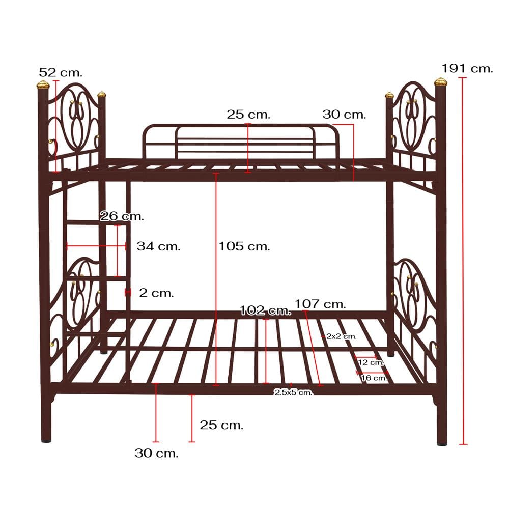 เตียง 2 ชั้น THAIBULL SSTLOT2F-0141 สีน้ำตาล