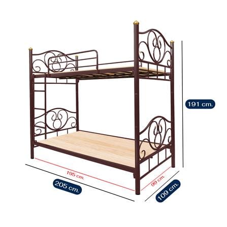 เตียง 2 ชั้น THAIBULL SSTLOT2F-0141 สีน้ำตาล_8