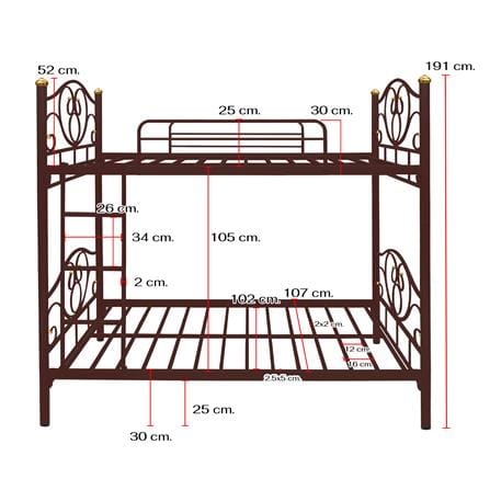 เตียง 2 ชั้น THAIBULL SSTLOT2F-0141 สีน้ำตาล_11
