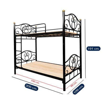 เตียง 2 ชั้น THAIBULL SSTLOT2F-0141 สีดำ_8