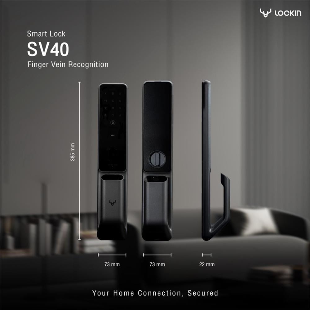 กลอนประตูดิจิตอล LOCKIN SV40 สีดำ
