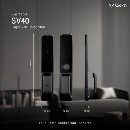 กลอนประตูดิจิตอล LOCKIN SV40 สีดำ_5