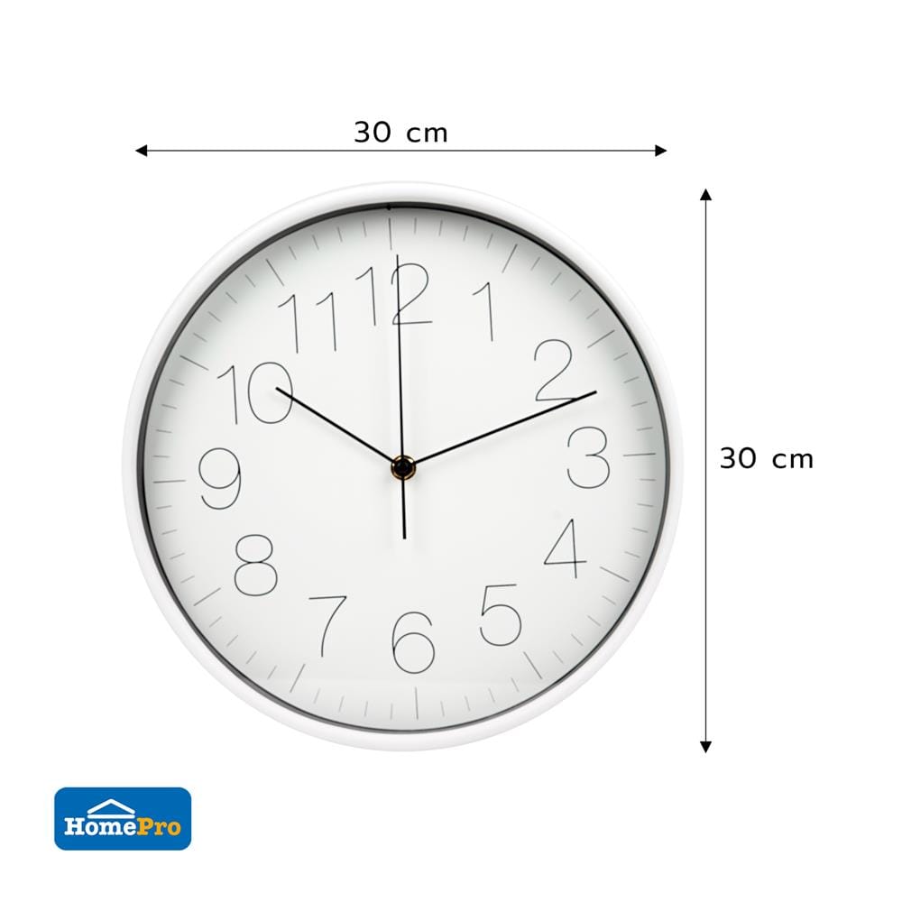 นาฬิกาแขวน SNAZZ EG6911D-YP221 12 นิ้ว สีขาว
