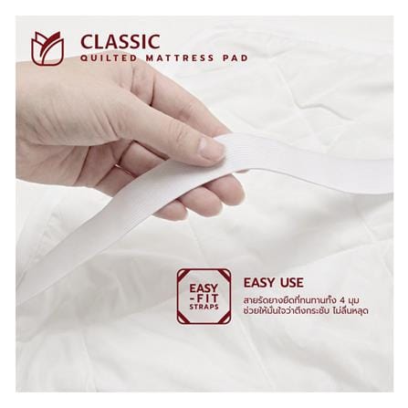 ผ้ารองกันเปื้อน QUEEN SIZE FROLINA CLASSIC สีขาว_5
