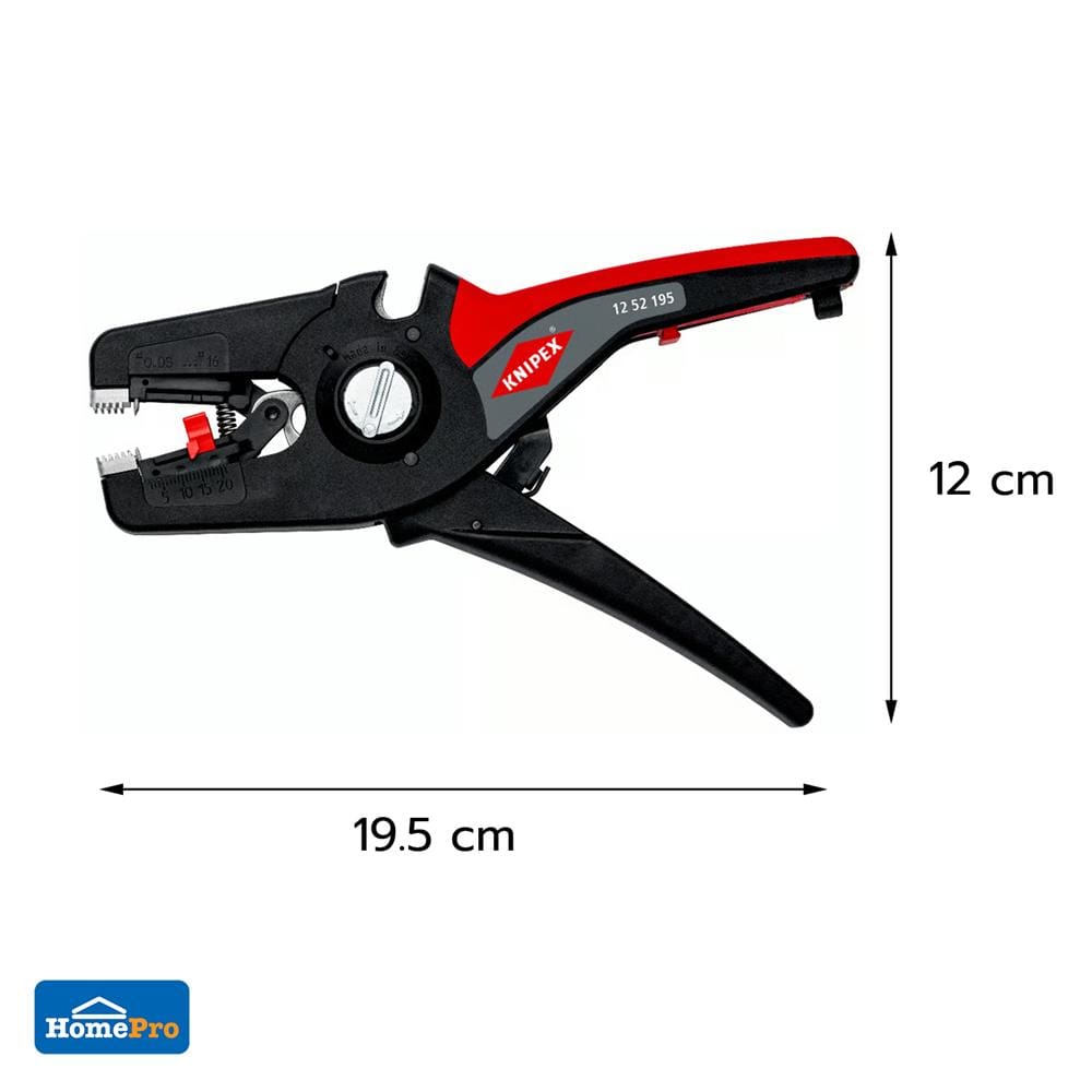 คีมปอกสายไฟ KNIPEX 12 52 195 8 นิ้ว
