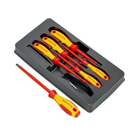 ชุดไขควง VDE ด้ามกันไฟฟ้า KNIPEX 00 20 12 V01 (ชุด 6 ชิ้น)_0