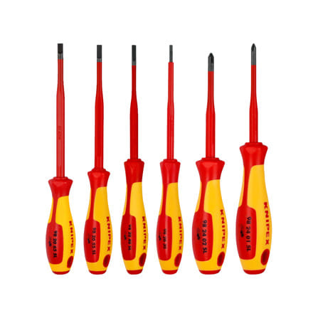 ชุดไขควง VDE ด้ามกันไฟฟ้า KNIPEX 00 20 12 V02 (ชุด 6 ชิ้น)_1