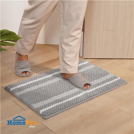 พรม HOME LIVING STYLE BOBBY 45x70 ซม. สีเทา_4