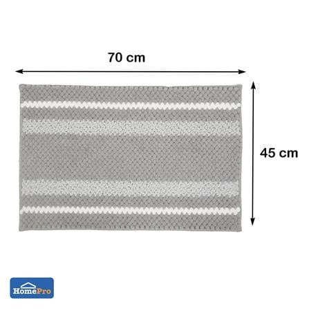 พรม HOME LIVING STYLE BOBBY 45x70 ซม. สีเทา_6
