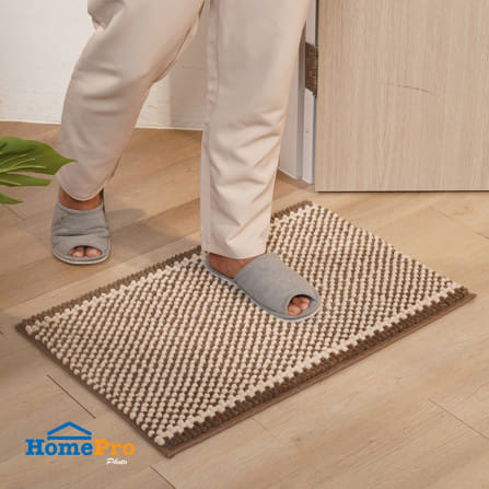 พรม HOME LIVING STYLE CROSSY 45x70 ซม. สีน้ำตาล_4