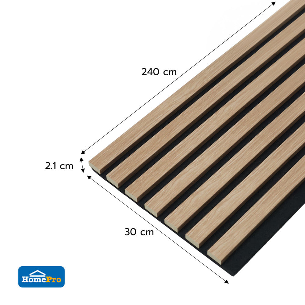 แผ่นผนังลดเสียง CROBERN JC1119 30x240x2.1 ซม. สี BEECH