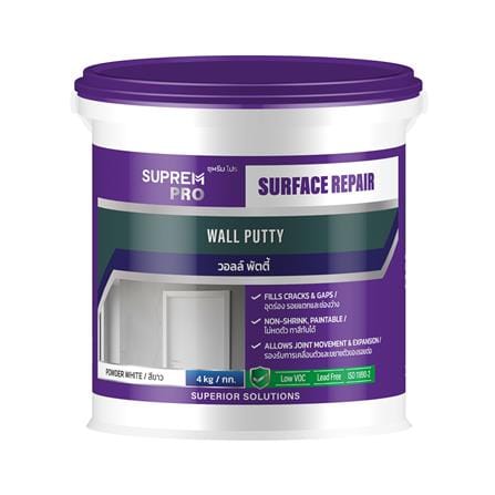 อะคริลิกอุดโป๊ว SUPREMPRO 4 กก. สีขาว