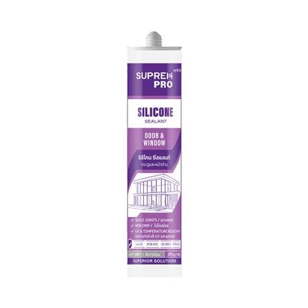 ซิลิโคนไร้กรด SUPREMPRO DOOR & WINDOW 260 มล. สีเทา_0