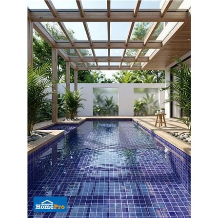 โมเสคแก้ว 30x30 ซม. GLASCERA เพิร์ล น้ำเงิน_2