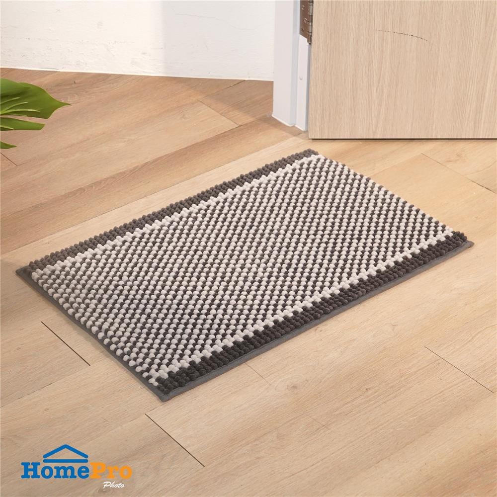 พรม HOME LIVING STYLE CROSSY 45x70 ซม. สีเทา