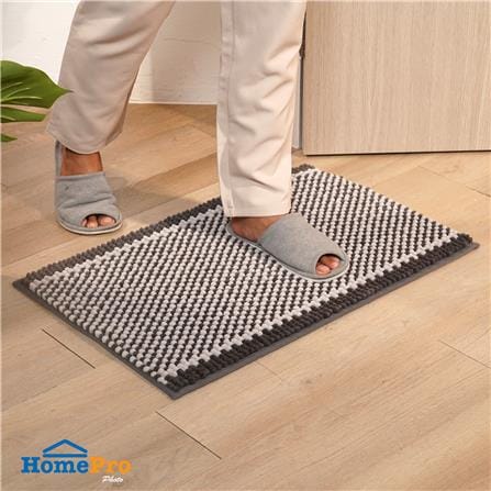 พรม HOME LIVING STYLE CROSSY 45x70 ซม. สีเทา_6