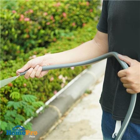 สายยางใยแก้ว PVC SPRING 5/8 นิ้ว x 20 ม. สีเทาคาดเขียว_4