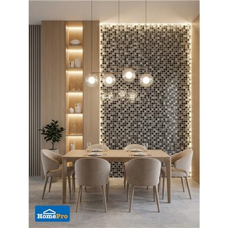 โมเสคแก้ว 30x30 ซม. GLASCERA คัลเลอร์ ป็อป สีขาว ดำ_3