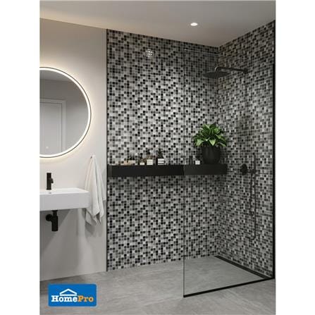 โมเสคแก้ว 30x30 ซม. GLASCERA คัลเลอร์ ป็อป สีขาว ดำ_4