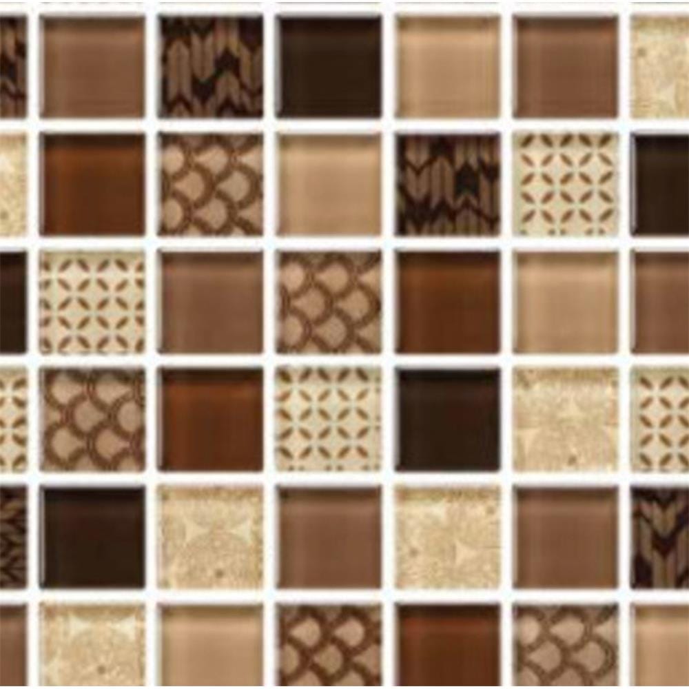 โมเสคแก้ว 30x30 ซม. GLASCERA คัลเลอร์ ป็อป บราวน์