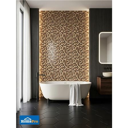 โมเสคแก้ว 30x30 ซม. GLASCERA คัลเลอร์ ป็อป บราวน์_3