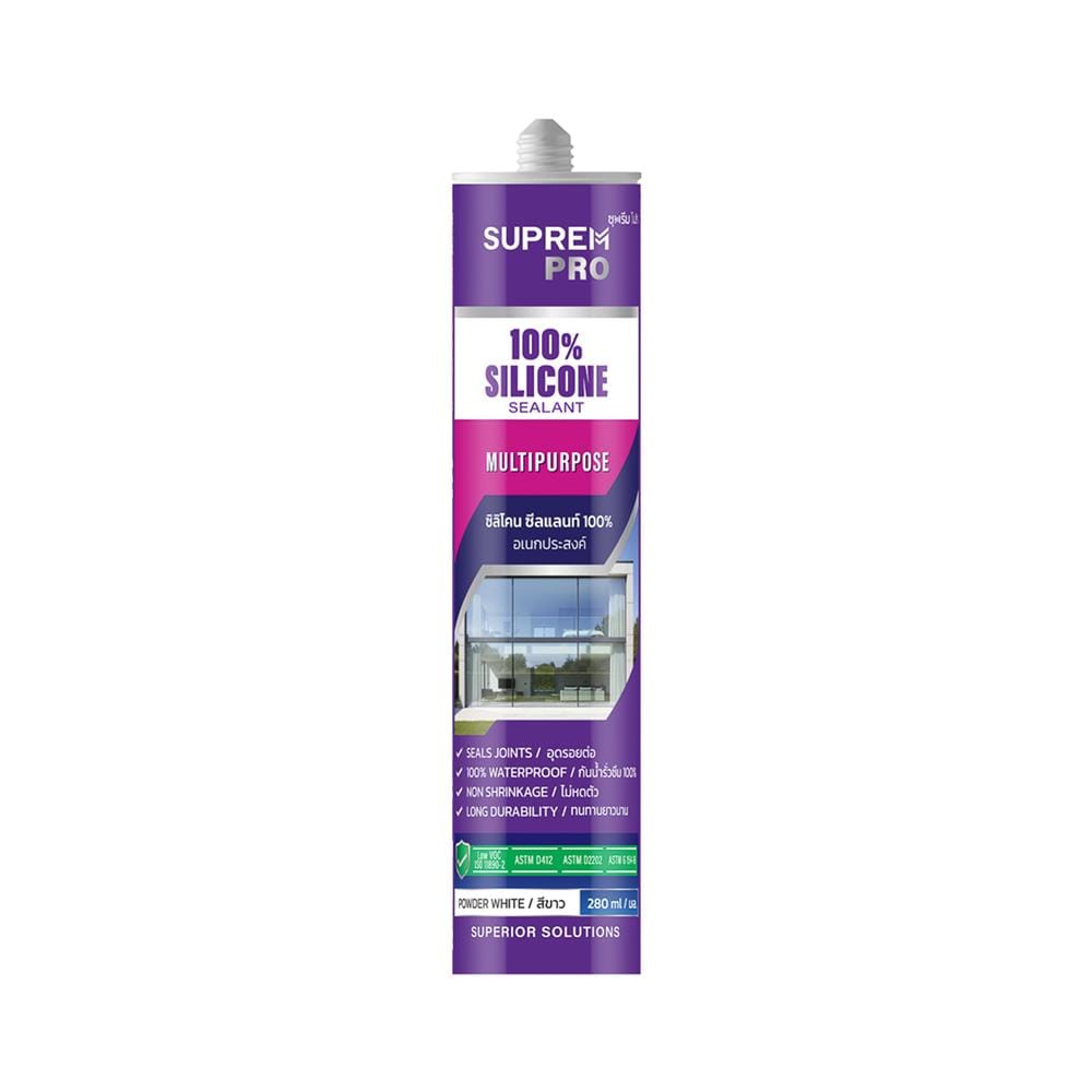 ซิลิโคนไร้กรด SUPREMPRO 280 มล. สีขาว