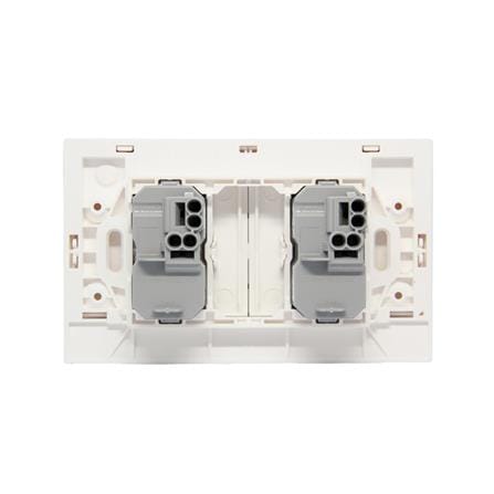 ชุดสวิตช์ 1 ทาง 2 ช่อง BTICINO NEXY SQW4001A2L สีขาว_2