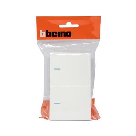 ชุดสวิตช์ 1 ทาง 2 ช่อง BTICINO NEXY SQW4001A2L สีขาว_3