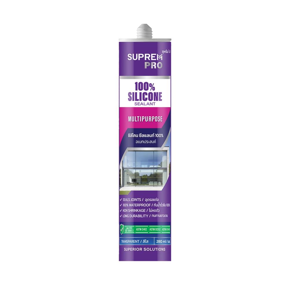 ซิลิโคนอเนกประสงค์ SUPREMPRO 280 มล. สีใส