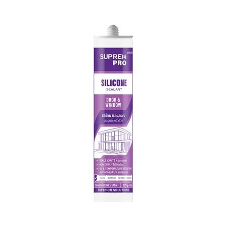ซิลิโคนไร้กรด SUPREMPRO DOOR & WINDOW 260 มล. สีใส_0