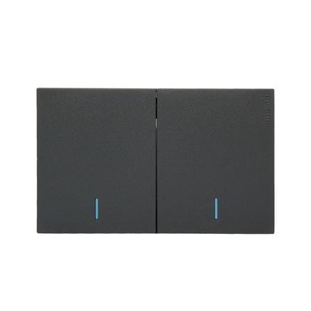 ชุดสวิตช์ 2 ทาง 2 ช่อง ฺBTICINO NEXY SQG4003A2L สีดำ_0