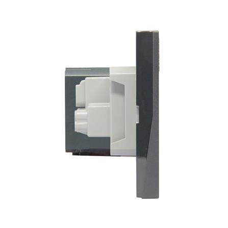 ชุดเต้ารับเดี่ยว 3 ขา พร้อม USB TYPE A + TYPE C BTICINO NEXY SQG4126AC สีดำ_1