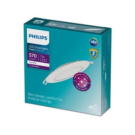 ดาวน์ไลท์ LED PHILIPS ERIDANI SLIM 4 นิ้ว 7 วัตต์ COOL WHITE สีขาว_3