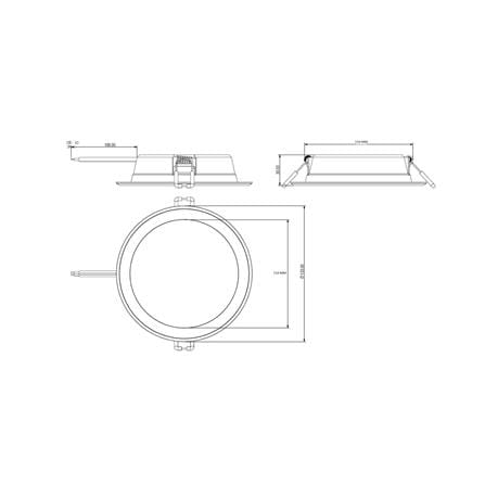 ดาวน์ไลท์ LED PANASONIC NNV76042WE1T 4 นิ้ว 9 วัตต์ COOL WHITE สีขาว_4