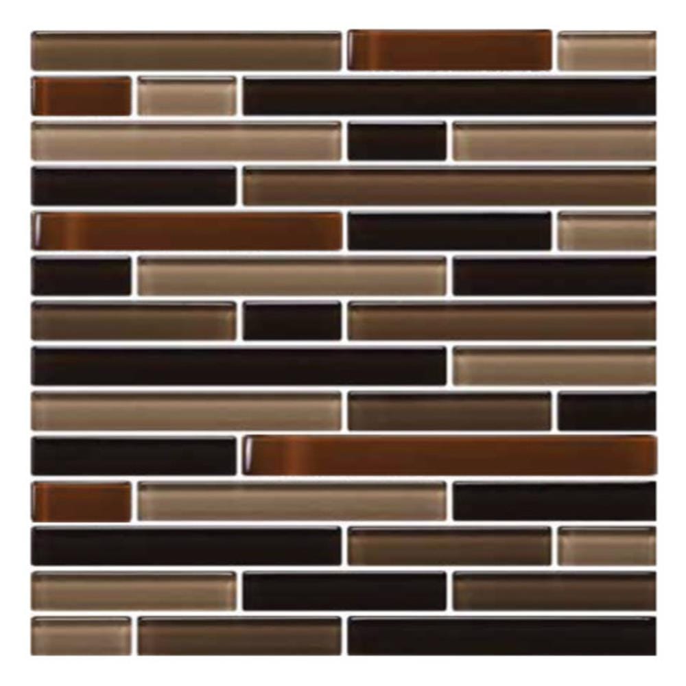 โมเสคแก้ว 30x30 ซม. GLASCERA บริค บาร์ บราวน์