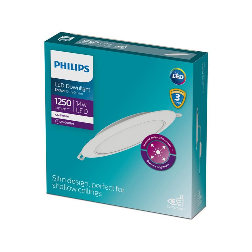 ดาวน์ไลท์ LED PHILIPS ERIDANI SLIM 6 นิ้ว 14 วัตต์ COOL WHITE สีขาว