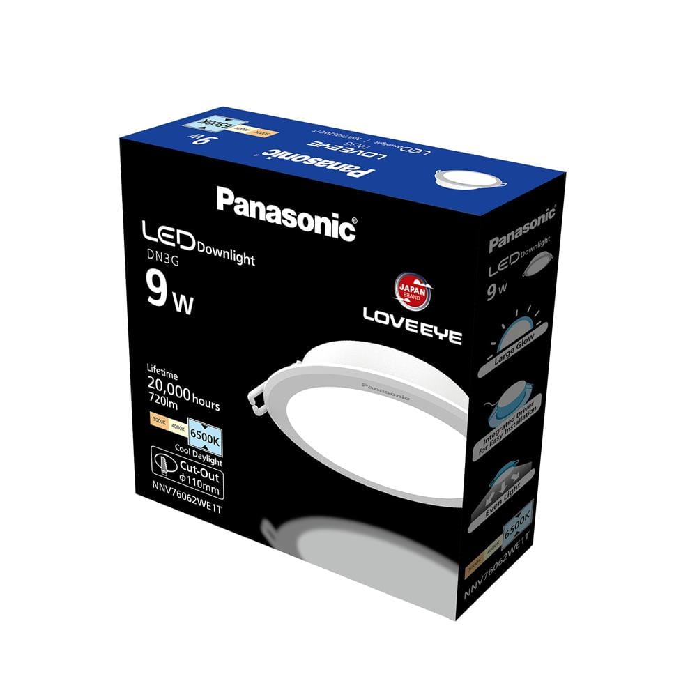 ดาวน์ไลท์ LED PANASONIC NNV76062WE1T 4 นิ้ว 9 วัตต์ DAYLIGHT สีขาว