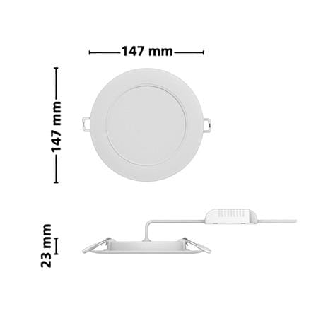 ดาวน์ไลท์ LED PHILIPS ERIDANI SLIM 5 นิ้ว 10 วัตต์ WARM WHITE สีขาว_6