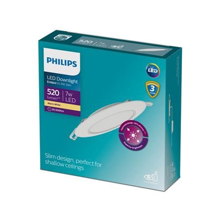 ดาวน์ไลท์ LED PHILIPS ERIDANI SLIM 4 นิ้ว 7 วัตต์ WRAM WHITE สีขาว_3