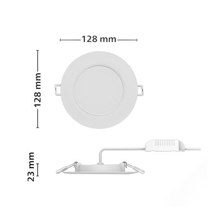 ดาวน์ไลท์ LED PHILIPS ERIDANI SLIM 4 นิ้ว 7 วัตต์ WRAM WHITE สีขาว_6