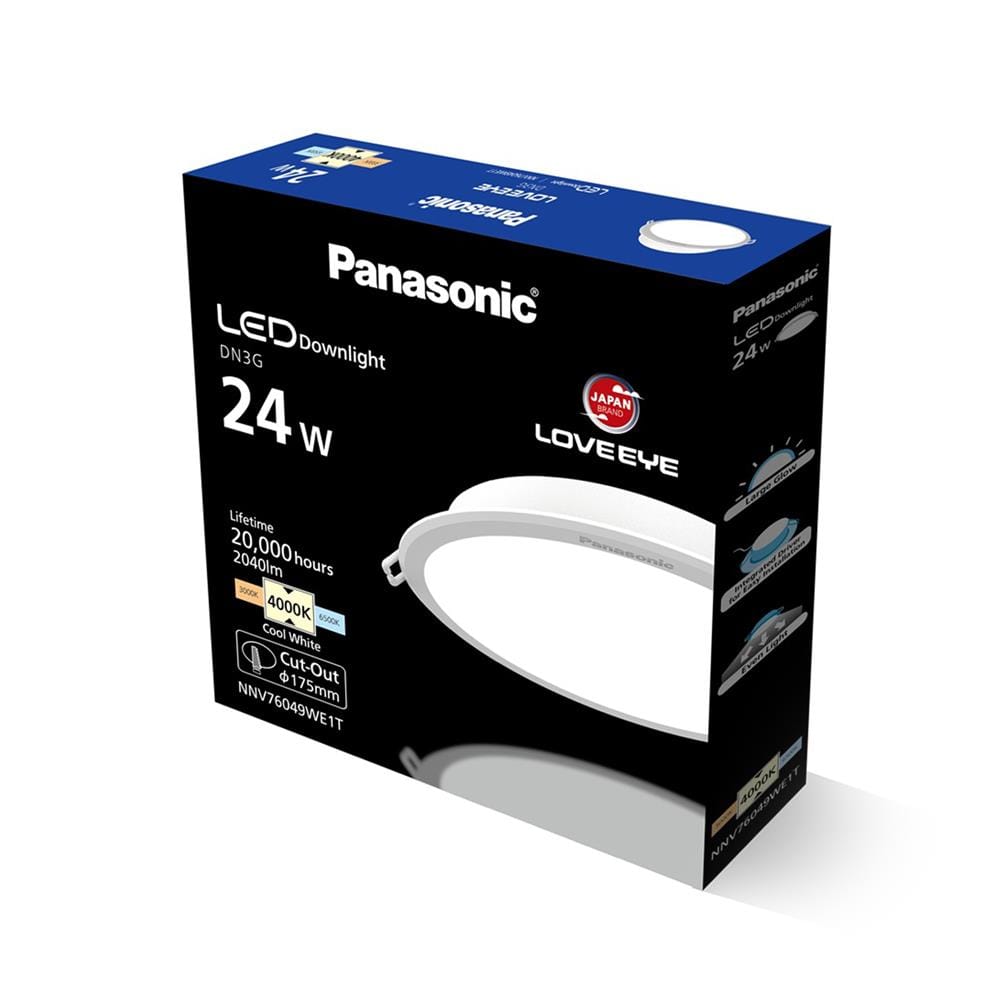 ดาวน์ไลท์ LED PANASONIC NNV76049WE1T 7 นิ้ว 24 วัตต์ DAYLIGHT สีขาว