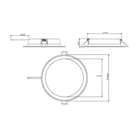 ดาวน์ไลท์ LED PANASONIC NNV76035WE1T 5 นิ้ว 15 วัตต์ WARM WHITE สีขาว_5