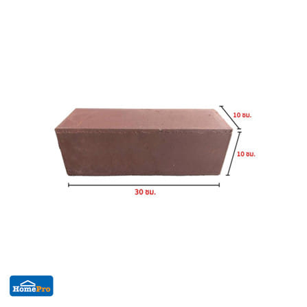 อิฐประสานตัวครอบตรง 3 ปุ่ม SPRING 10x30x10 ซม. 5 กก. สีแดง_1