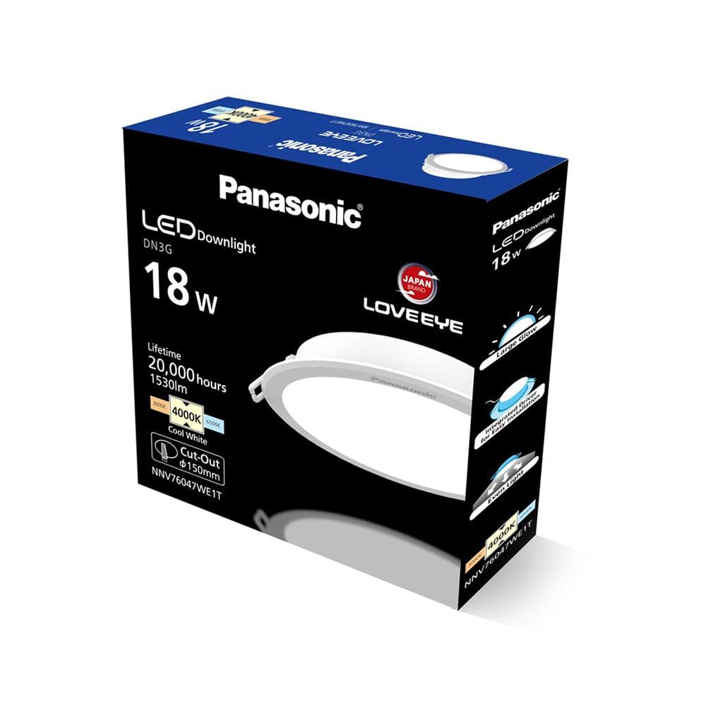 ดาวน์ไลท์ LED PANASONIC NNV76047WE1T 6 นิ้ว 18 วัตต์ COOL WHITE สีขาว