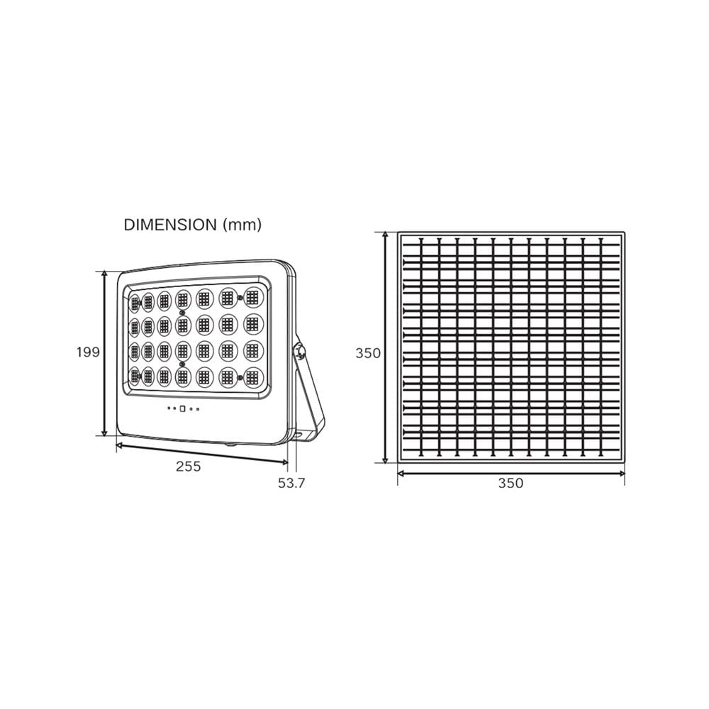 สปอตไลท์ SOLAR SHINING MAX 1100 วัตต์ DAYLIGHT สีเทา/ดำ