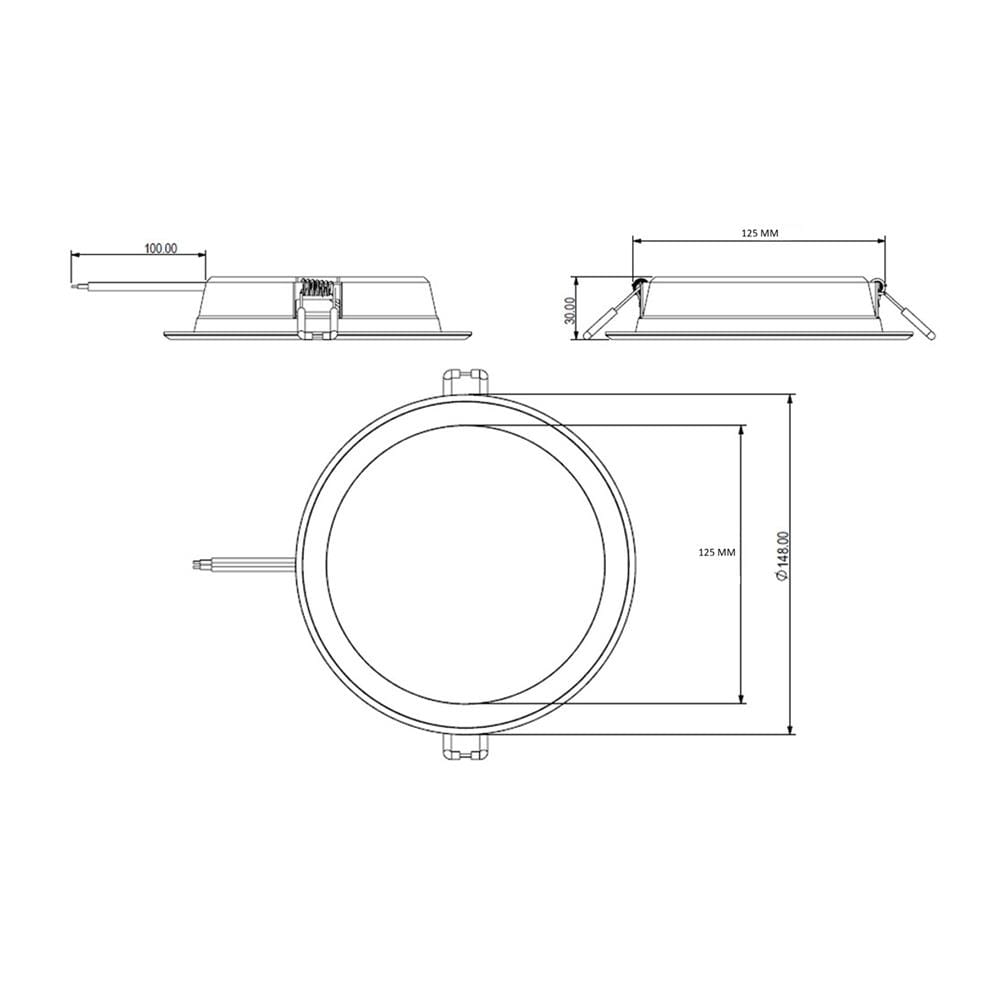 ดาวน์ไลท์ LED PANASONIC NNV76064WE1T 5 นิ้ว 12 วัตต์ DAYLIGHT สีขาว